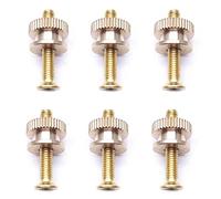 Jiayouy 6 pines de puente de guitarra de liberación rápida de latón, cuerdas de guitarra de cono fijo, clavos de cuerda para guitarra acústica de 6 cuerdas, piezas de repuesto
