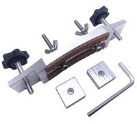 Jiayouy Abrazadera de puente de guitarra de aleación de aluminio con 2 juntas en L, accesorios para guitarras, herramientas Luthier, color plateado