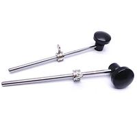 Jiayouy Batidor de pedal de tambor de bajo, aleación de aluminio, cabeza de martillo, accesorio de percusión, color negro 2