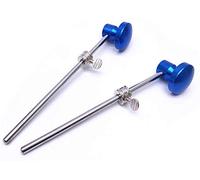 Jiayouy Batidor de pedal de tambor de bajo, aleación de aluminio, cabeza de martillo, accesorio para instrumento de percusión, color azul 2