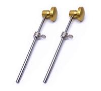 Jiayouy Batidor de pedal de tambor de bajo, aleación de aluminio, cabeza de martillo, instrumento de percusión, pieza dorada 2