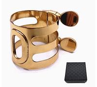 Jiayouy Boquilla de saxofón alto chapada en oro con tornillos dobles de latón
