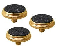 Jiayouy Botones de dedo de trompeta con incrustaciones de cielo estrellado dorado para accesorio de trompeta, 3 piezas
