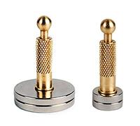 Jiayouy Imán de base redonda de oro para guitarras acústicas, accesorios Luthier DIY herramientas para reparación de grietas superiores, magnetizar pastillas, etc. 2 unidades