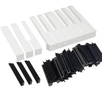 Jiayouy Juego completo de 88 teclas para piano de plástico, color negro y blanco
