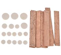 Jiayouy Juego de 10 láminas de corcho para juntas de cuello de clarinete + 17 almohadillas de cuero para clarinete, accesorios de reparación de instrumentos, kit de repuesto