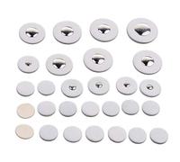Jiayouy Juego de 28 almohadillas de repuesto para clarinete bajo, clarinete de madera, color blanco, 16 mm a 30,6 mm