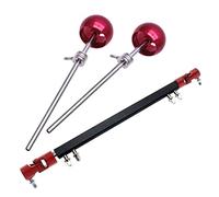 Jiayouy Juego de 3 piezas de tambor de doble bajo con barra de conexión de eje de transmisión, pieza de accesorio para instrumento de percusión