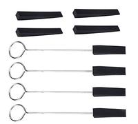 Jiayouy Juego de 8 silenciadores triangulares de goma para piano, herramienta de fijación, color negro