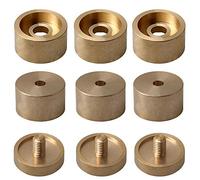 Jiayouy - Juego de 9 botones para válvula de trompeta, para válvula de dedo, color dorado