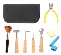 Jiayouy Kit de herramientas de mantenimiento de reparación de guitarra, herramienta de cambio de cuerda para guitarra, ukelele, bajo, mandolina