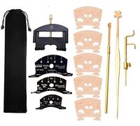 Jiayouy Kit de herramientas de mantenimiento de reparación de violín de 12 piezas con puente de arce, medidor de plantilla, elevador de cuerdas, medidor de poste de sonido, clip de recuperador,