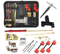 Jiayouy Kit de herramientas de mantenimiento de reparación de violín de 15 piezas con bolsa de transporte, herramientas Luthier para hacer violín, mantenimiento de violín y kit de herramientas para