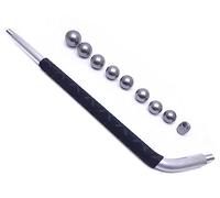 Jiayouy Kit de reparación de saxofón, herramienta de reparación de abolladuras de saxofón con bolas de chapa de 12 mm a 22 mm, herramientas de mantenimiento de instrumentos de viento alto tenor