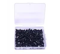 Jiayouy Kit de tornillos de guitarra de 150 piezas, protectores de púa, placas traseras, tornillos de montaje Phillips para Fender Strat Tele ST SQ guitarra eléctrica (negro)