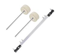 Jiayouy Paquete de 2 batidores de doble pedal de fieltro con brazo conector de enlace de eje de transmisión para kit de tambor piezas de instrumentos de percusión