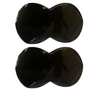Jiayouy Parche negro Falam Slam de doble pedal, parche de cabeza de tambor de bajo, paquete de 2