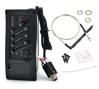 Jiayouy Pastilla de Guitarra de 4 Bandas EQ-7545R, Amplificador de preamplificador, Ecualizador, afinador, Pastilla piezoeléctrica para Guitarras acústicas