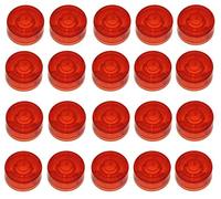 Jiayouy Pedal de efecto de guitarra Pedal Pedal Pedal Toppers Pie Tapa de protección para guitarra Efecto Pedal Protección Cap 20PCS/Set (Rojo)