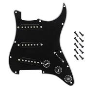 Jiayouy Placa trasera de golpeador precableada SSS de 3 capas con una sola bobina, se adapta a guitarras eléctricas estilo Stratocaster vintage
