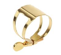 Jiayouy Sujetador de ligadura de saxofón tenor de latón para saxofón tenor, chapado en oro