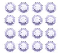 Jiayouy Tapón de protección para pedal de efecto de guitarra, estilo diamante, transparente, 16 unidades