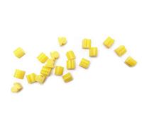 Jiayouy Tope amortiguador de goma para rotor de válvula de 4 mm de diámetro para cuerno francés, bombardino, tuba, trombón, amarillo, 20 unidades