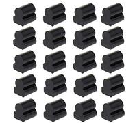 Jiayouy Tope amortiguador de goma para rotor de válvula de 4 mm de diámetro para cuerno francés, bombardino, tuba, trombón, negro, 20 unidades