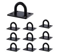 JIAYUET 10 placas de gancho M6 negras, M6 cuadradas para techo para cubierta de pared