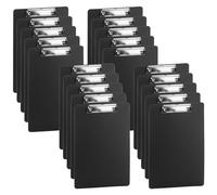 JIAYUET 20 portapapeles A4 negro con agujero para colgar y clip de perfil bajo