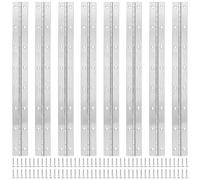JIAYUET 8 bisagras de piano de 15 pulgadas, bisagras continuas de acero inoxidable con tornillos, bisagra pulida resistente para pianos, puertas de gabinete, barcos