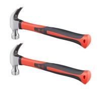 JIAYUET Martillo de garra de 8 onzas con mango de fibra de vidrio para carpintería, paquete de 2, 0,25 kg