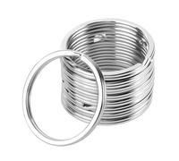 JIAYUET Paquete de 200 llaveros de 30 mm, aros divididos, anillos de metal para la organización de llaves del hogar y manualidades