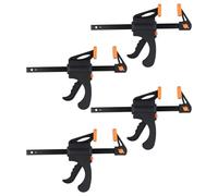 JIAYUET Paquete de 4 abrazaderas de liberación rápida, abrazaderas de agarre rápido de barra de trinquete de 6 pulgadas para proyectos profesionales de carpintería y manualidades de bricolaje