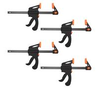 JIAYUET Paquete de 4 abrazaderas de liberación rápida, barra de trinquete de 8 pulgadas, herramientas de sujeción de agarre rápido para carpintería y proyectos de manualidades