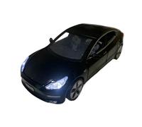 JIAYUNEU 1:32 para Tesla Model 3 Modelo De Automóvil Aleación Diecasts Y Vehículos Juguete Sonido Pull Back Coche para Niño Adorno Decoración del Hogar(Negro)