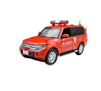 JIAYUNEU 1/43 para Pajero Departamento de Bomberos pequeño Modelo de Metal Fundido a presión colección Coches Recuerdos Metal Adorno Decoración del Hogar