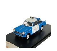 JIAYUNEU 1/43 para Triumph Herald Saloon 1962 Coche de policía colección de Modelos de Coches de aleación Pantalla estática Adorno Decoración del Hogar