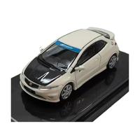 JIAYUNEU Fundición a presión 1:64 para 2007 Civic Type R FN2 Modelo de aleación estática Blanca Recuerdo de colección Adorno Decoración del Hogar
