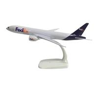 JIAYUNEU Modelo De Avión 20cm, para FedEx Aviation Boeing 777, 1:300, Aviones Metal Fundido A Presión Planetoy Set
