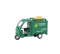 JIAYUNEU Triciclo de Juguete a Escala 1/64 para Reparto Postal Modelo fundición a presión para exhibición y colección Adultos Adorno Decoración del Hogar