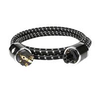 JIB Boaacoustic HiFi Audiophile Cable de alimentación/Power Cord High-End C15 6N-OCC 3 x 3,6mm², de con Anillo de ferrita, Conector Schuko > Acoplamiento de Baja tensión 1.5m