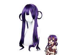 Jibaku Shounen Hanako-kun Akane Aoi 65cm Uva larga Cosplay de estilo púrpura Pelucas de cabello sintético resistente al calor + Gorra de peluca