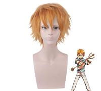 Jibaku Shounen Hanako-kun Minamoto Kou amarillo atado al baño Peluca corta amarilla Disfraz de Cosplay Pelucas de pelo sintético a prueba de calor