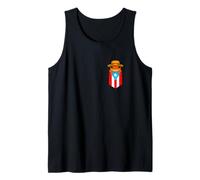 Jibaro Coqui Frog Puerto Rico Bandera Boricua Pocket Borinquen Camiseta sin Mangas