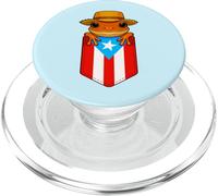 Jibaro Coqui Frog Puerto Rico Bandera Boricua Pocket Borinquen PopSockets PopGrip para MagSafe