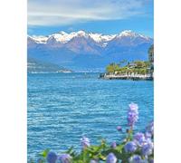 JICFDAO Pintura de diamante 5D mar 40 x 50 cm pintura de diamante paisaje mar pintura por números paisaje y naturaleza pintura de diamante montaña simple para principiantes afición creativa arte de