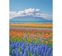 JICFDAO Pintura de diamante paisaje y naturaleza 40 x 50 cm pintura de diamantes flores pintura por números paisaje pintura de diamantes flores para relajarse, manualidades, pintura, manualidades