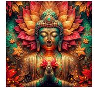 JICFDAO Pintura de diamantes 5D DIY Buda Zen 40 x 40 cm pintura de diamantes Buda pintura por números Budismo pintura de diamantes zen fácil manualidades sin estrés para todas las edades Decoración de