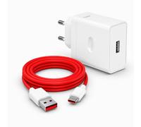 JiCghemg - Cargador rápido para OnePlus 13/12/12R/11/Nord 4, cable 1,5 m | Compatible OPPO Find X9 Pro/X9, Reno16 Pro/16, Reno15 Pro/15, adaptador de corriente 100W + cable USB-A a USB-C 1,5M